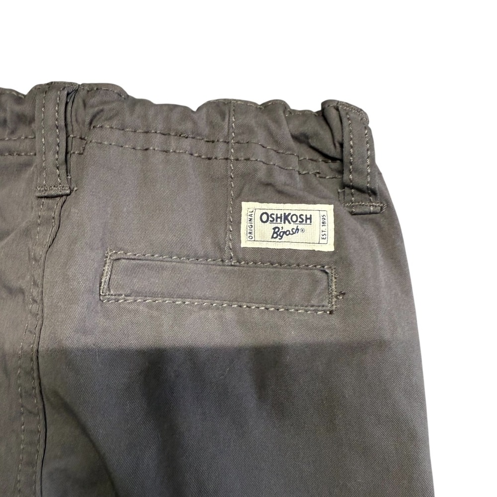 OshKosh B'gosh Baby Boys Gray Twill Pants Elastic Waist Button Closure Size 12M - Picture 4 of 12